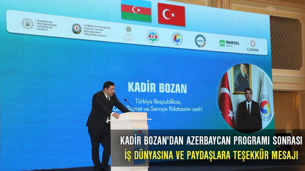 Kadir Bozan’dan Azerbaycan programı sonrası teşekkür mesajı